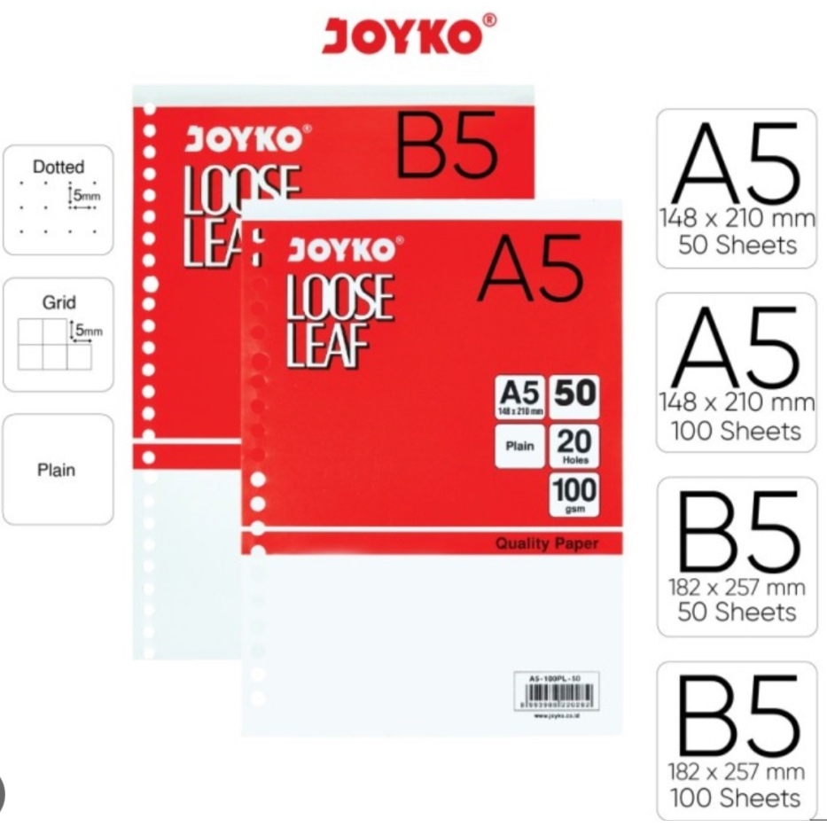 

Loose Leaf Isi Kertas File Binder Joyko
