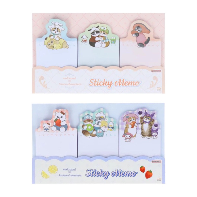 

Sticky Memo Mofusand x Sanrio Characters Sticky Note Penanda Halaman Limited Edition