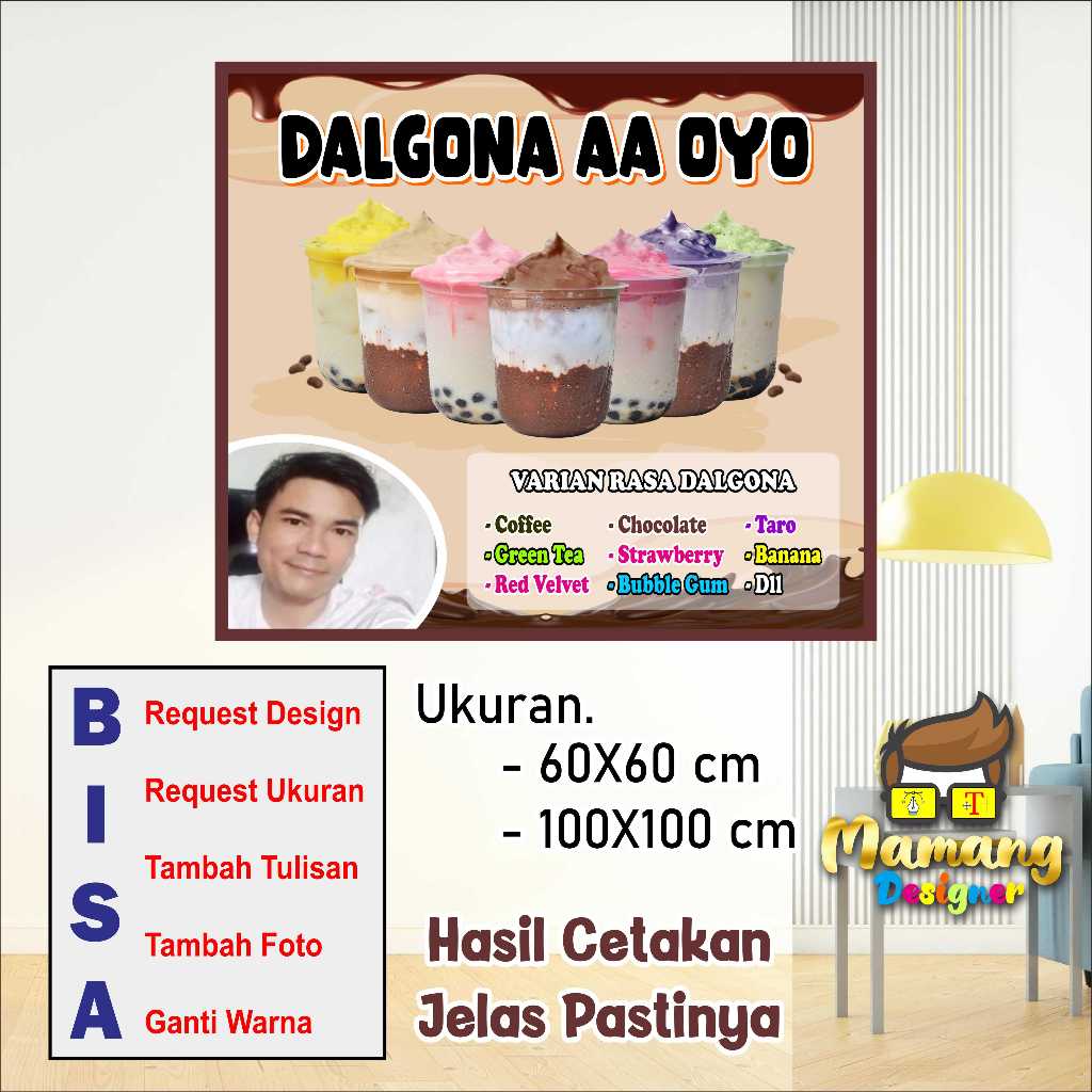 Cetak Spanduk Banner Es Dalgona Atau Minuman Viral bb