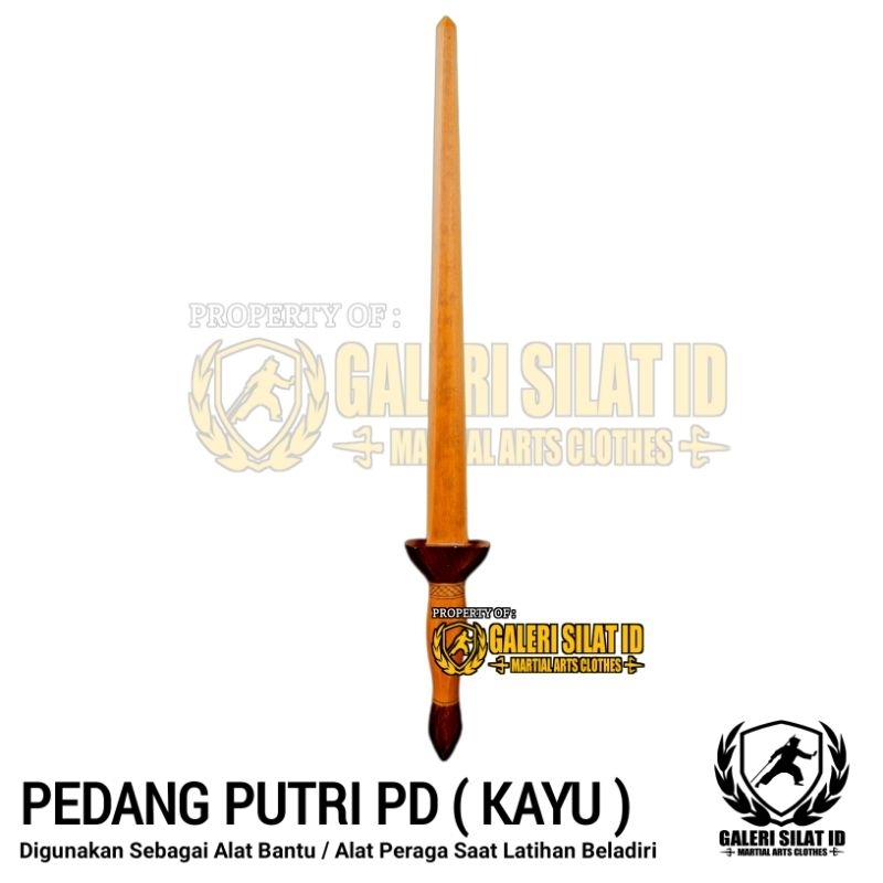 Pedang Latihan Perisai Diri / PD Putri Kayu - Pedang Pokyam Untuk Latihan Seni Silat Perisai Diri