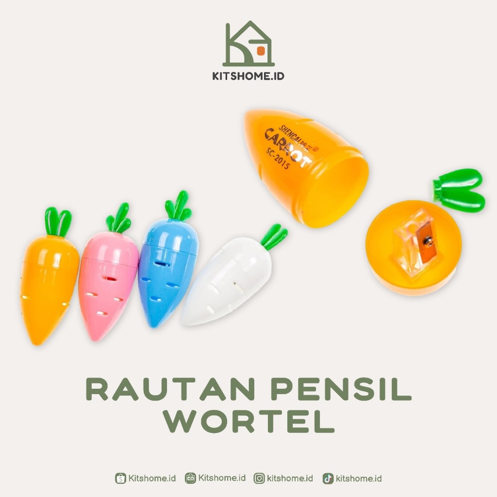 

Peraut Pensil Motif Wortel Rautan Karakter Wortel Carrot Pencil Shaperner