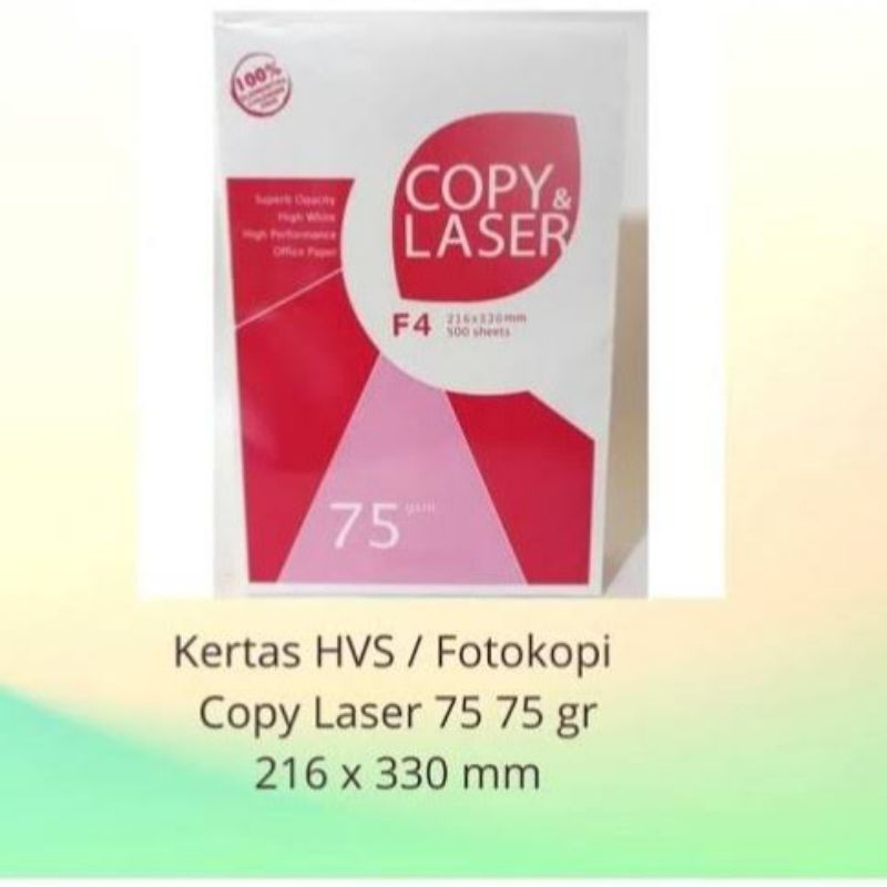 

kertas hvs copy laser F4 75G