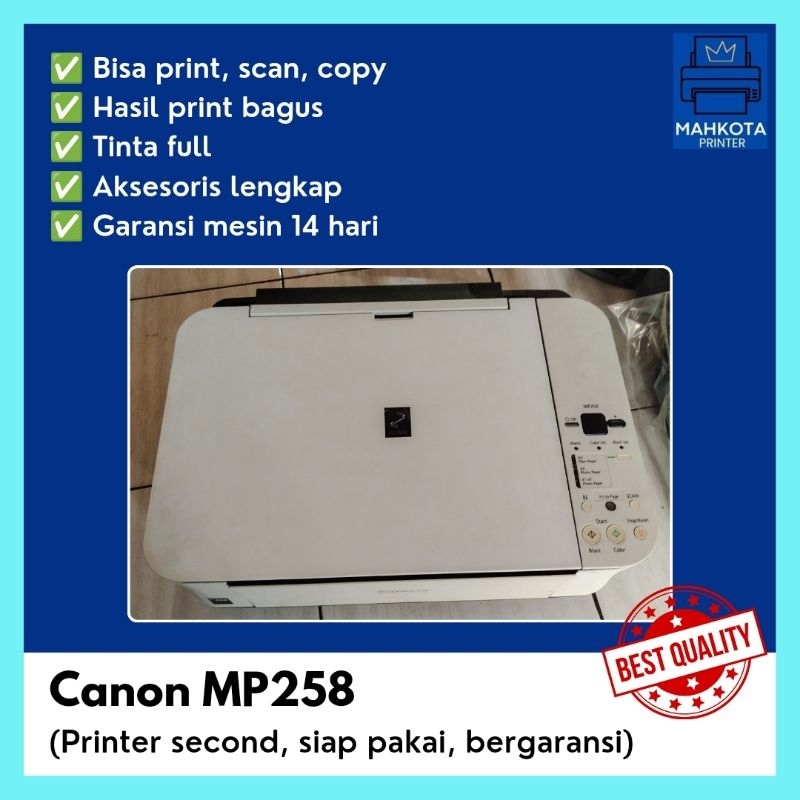 Printer Canon MP258 Second Normal Siap Pakai