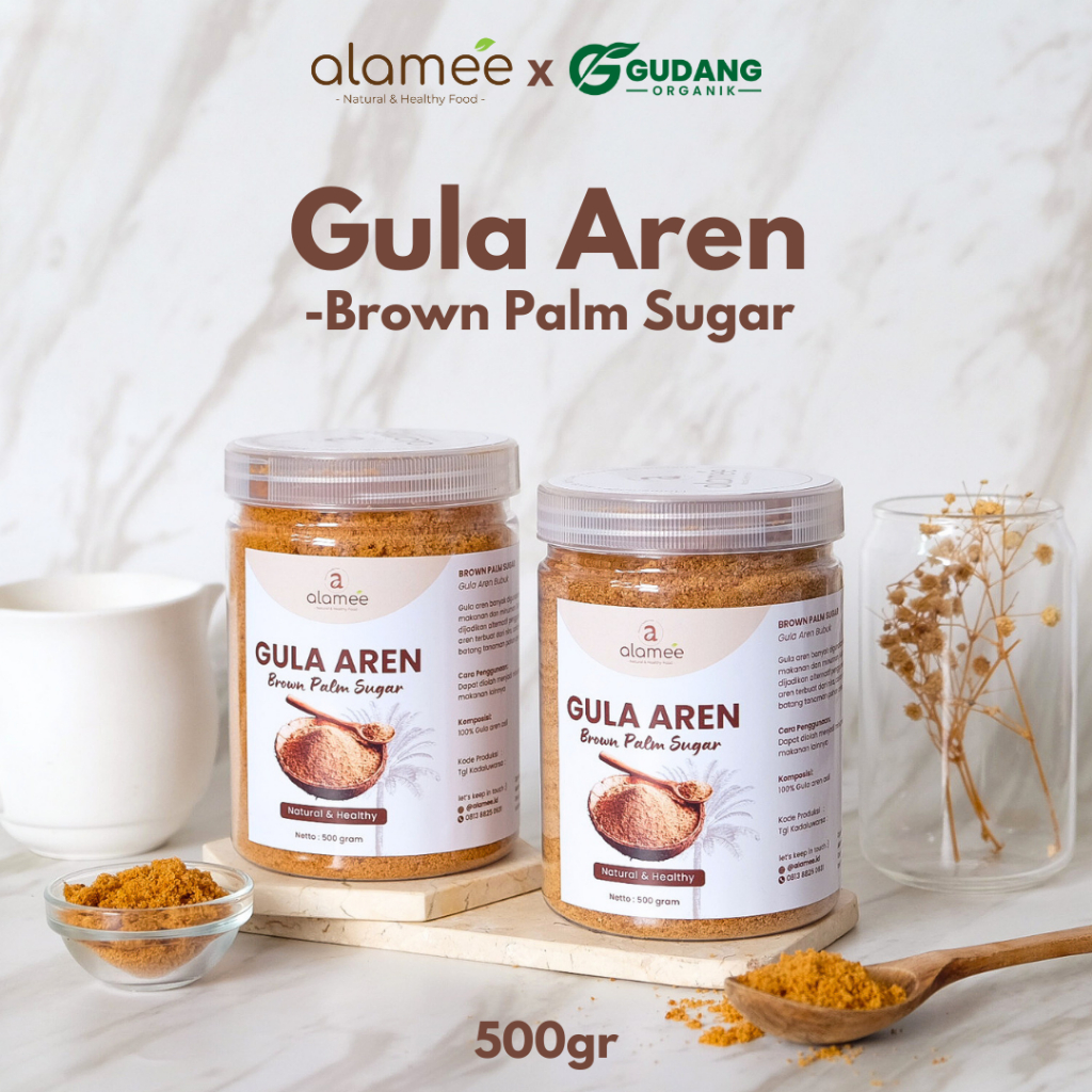 

Gula Aren Bubuk Organik 500gr Palm Sugar Pure Organic High Quality
