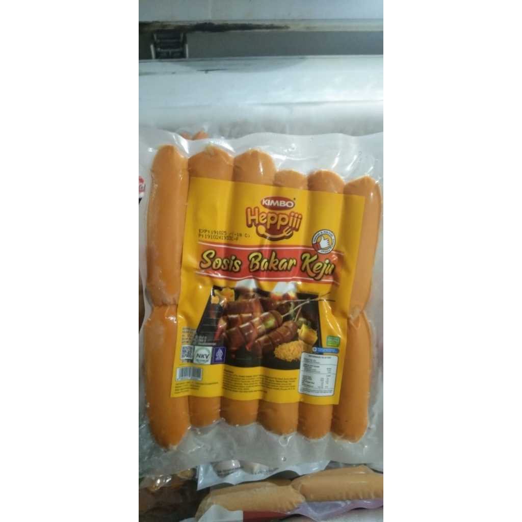 Vigo Sosis Bakar Sapi 550gr isi 12pcs || Kimbo Heppi Sosis Bakar Keju/Balado Pedas isi 12pcs|| Sosis