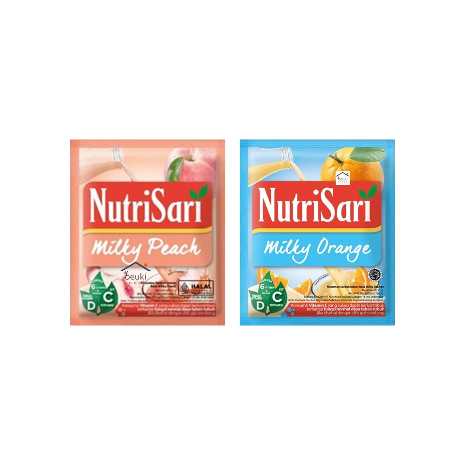 

5PCS NutriSari Milky Orange & Peach Minuman Bubuk Rasa Susu