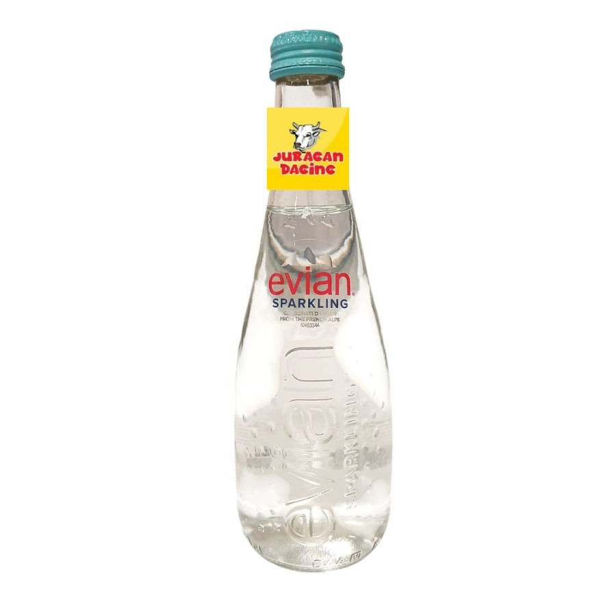 

Evian Sparkling Water Glass 330ml Original Made in France