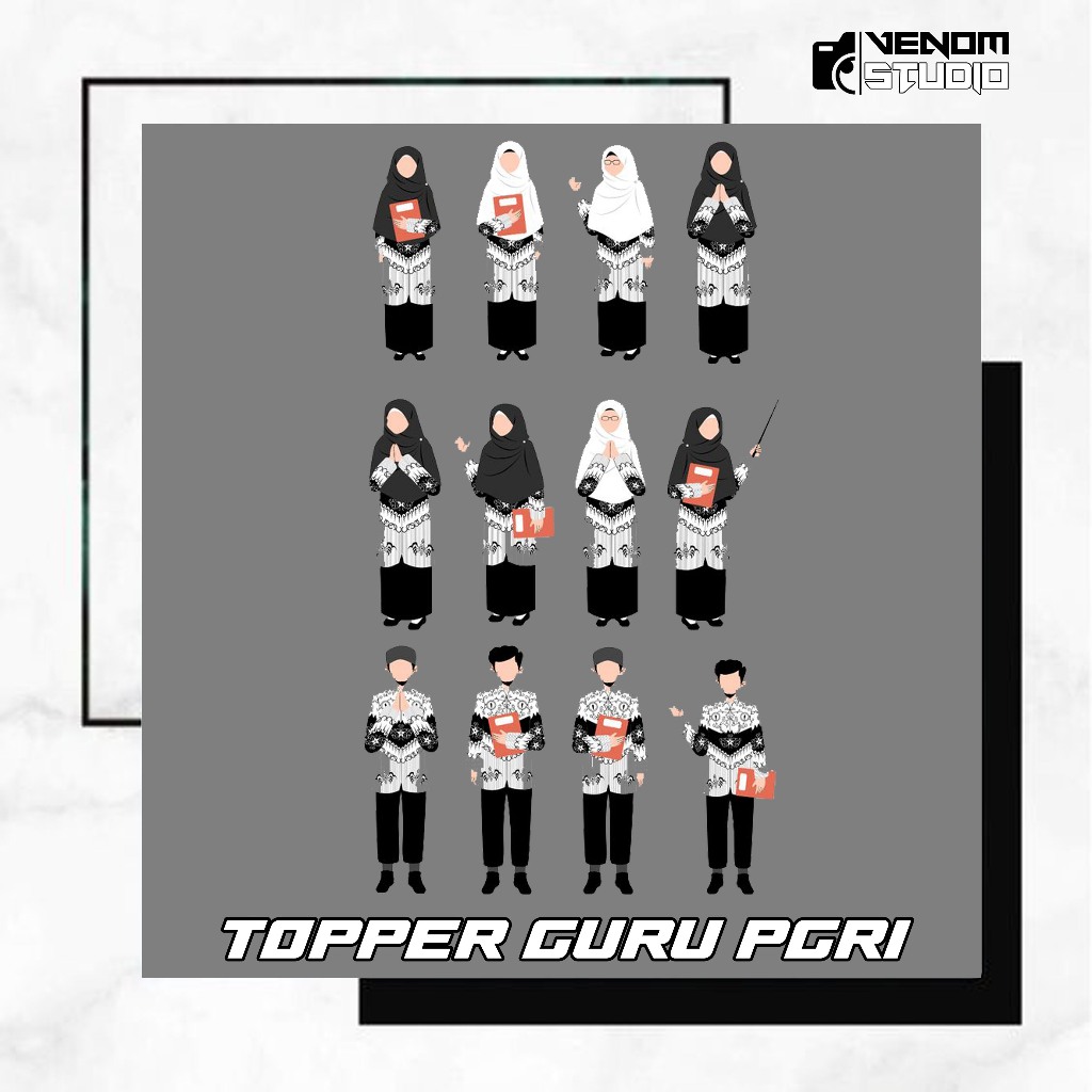 TOPPER GURU PGRI/TOPPER BUKET GURU/TOPPER KUE GURU PGRI/TOPPER MURAH