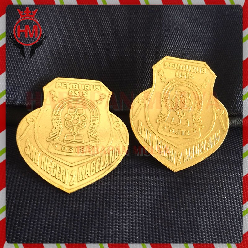 Pin Bros Pengurus Osis Warna Gold Pin Atribut Sekolah Pin Osis SMK - Harapan Mulya