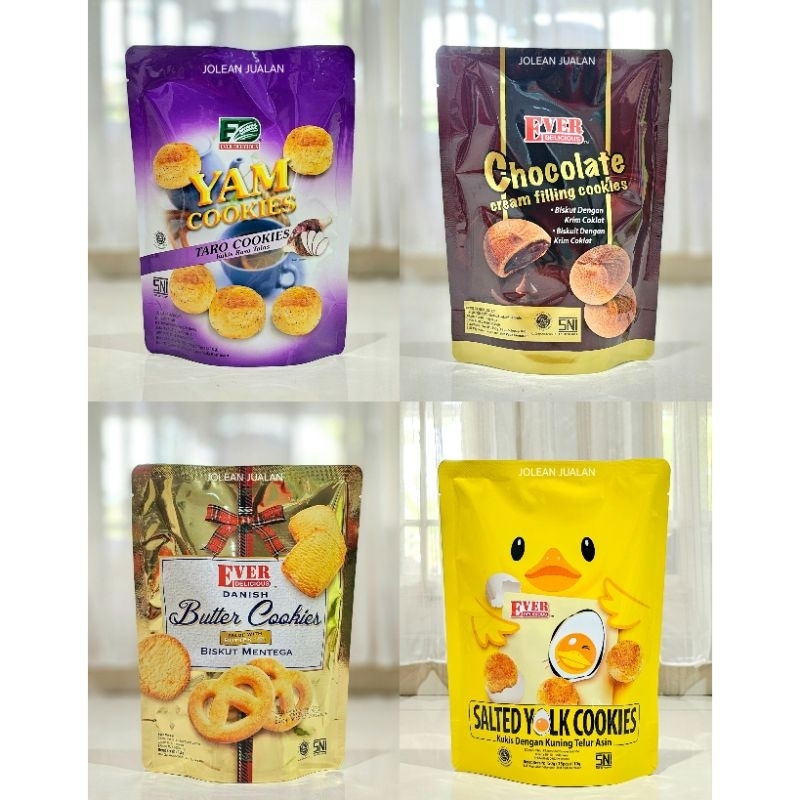 

Ever Delicious Yam Cookies, Chocolate Cookies, Butter Cookies, Salted Yolk Cookies 150gr isi 15pc