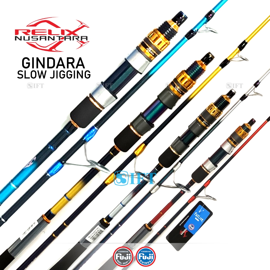 Joran Slow Jigging RELIX NUSANTARA GINDARA 632 Full Fuji + Seat | Butt Join | Spinning UL IFT