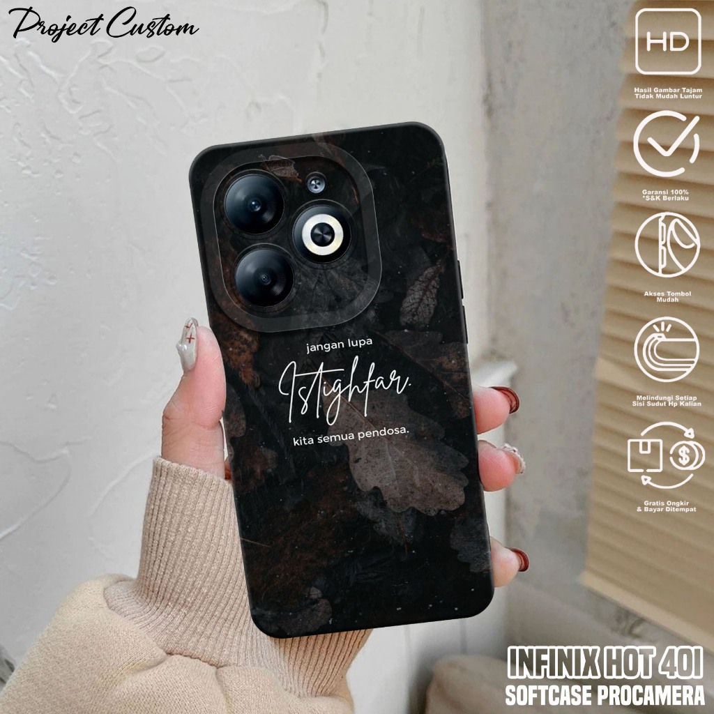 Case INFINIX HOT 40i - Casing Hp INFINIX HOT 40i ( QUOTES ) Silikon Hp INFINIX HOT 40i - Softcase Hp