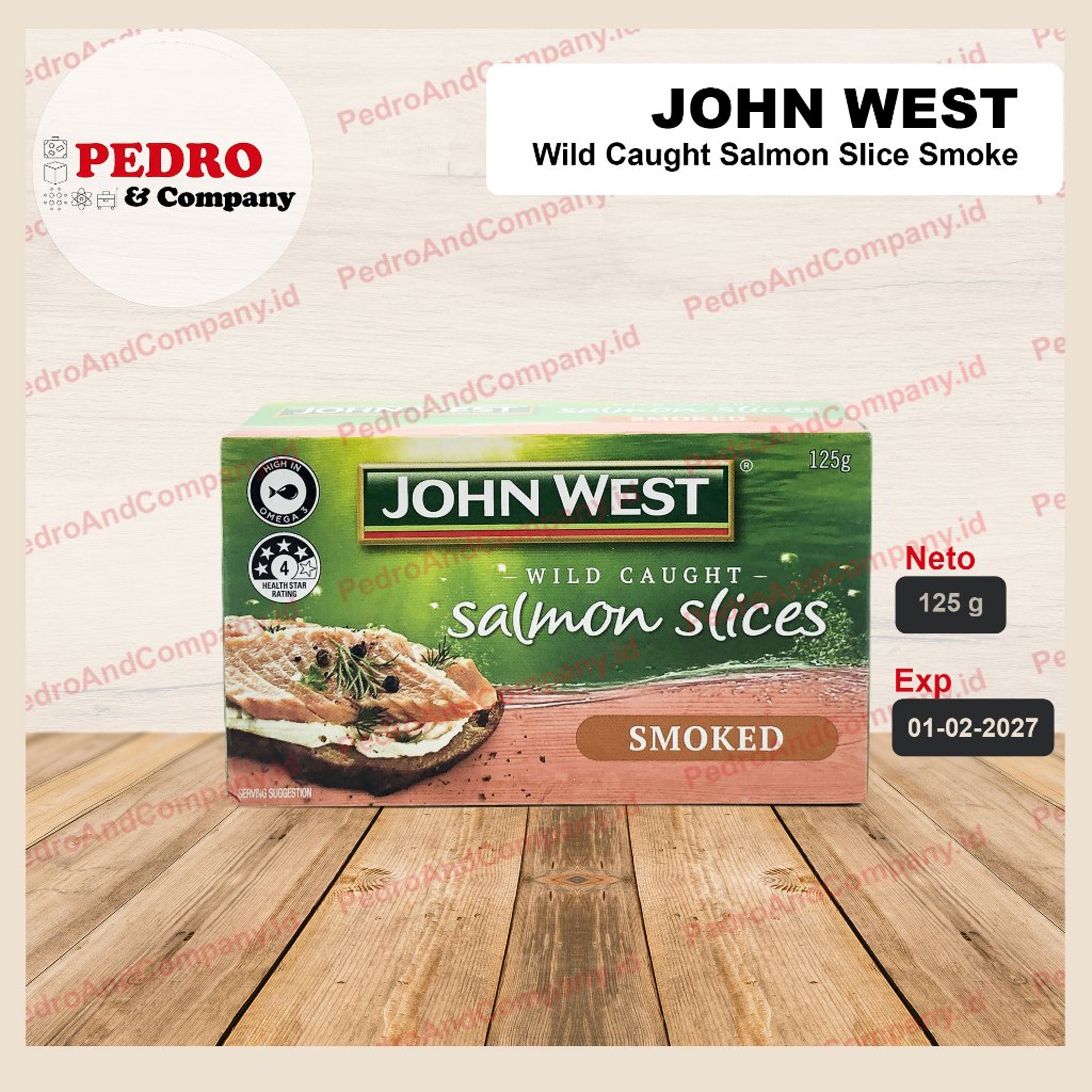 

John west salmon slices SMOKED 125 gram wild caught