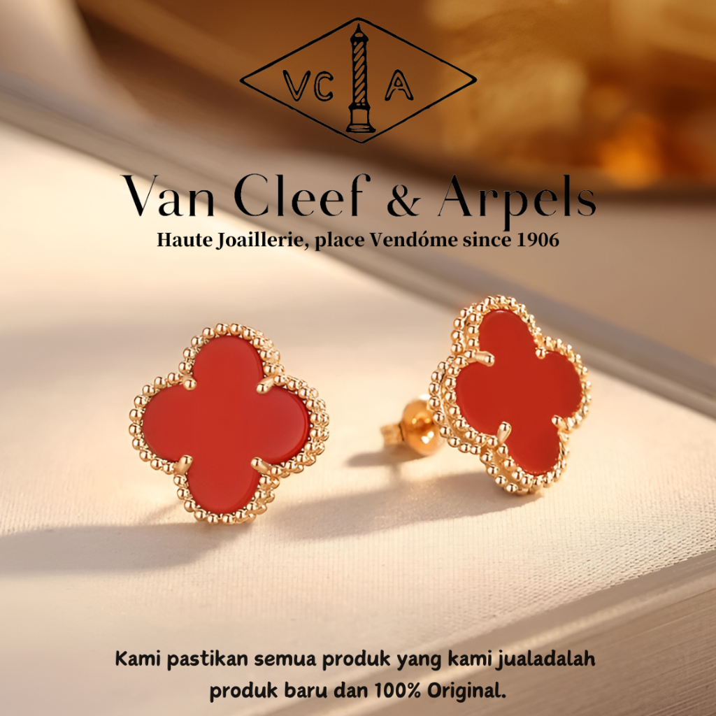 【100%ORI/Box + Certificate】Anting Van Cleef & Arpels/Anting Semanggi Empat Daun Van Cleef & Arpels/A