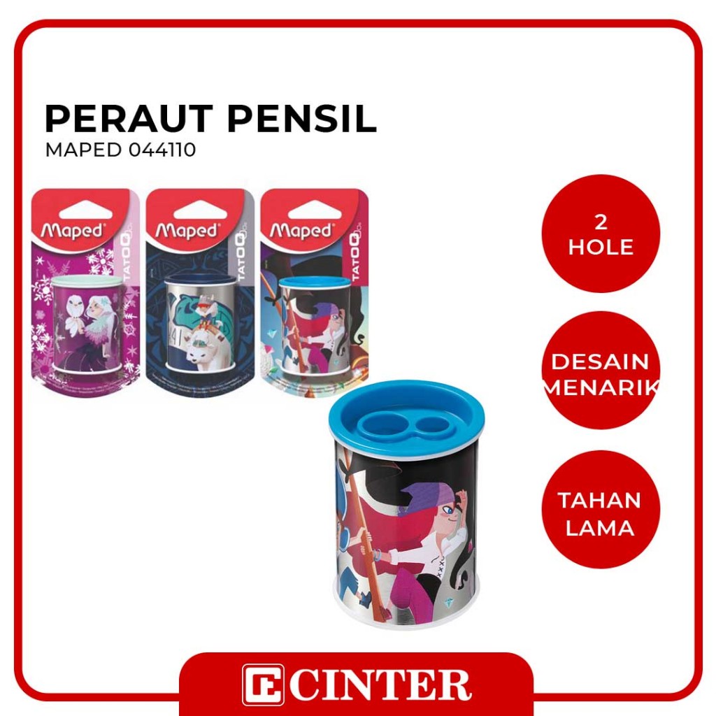 

MAPED - PERUNCING / RAUTAN / SERUTAN / SHARPENER CAN IN METAL 2 HOLE - BLISTER 044110