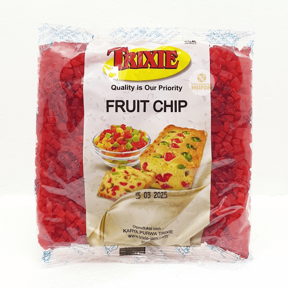 

SUKADE MERAH/HIJAU 250GR SUCADE TOPING BUAH KERING TRIXIE/SUKADE FRUIT CHIP 250GR