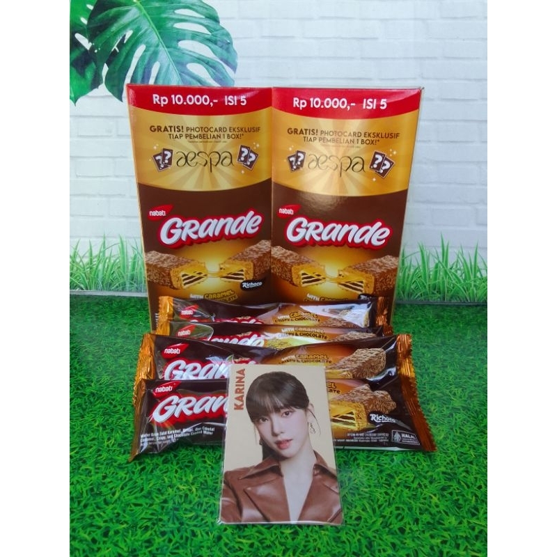 

1 DUS NABATI NEXTAR X AESPA PHOTOCARD / GRANDE / COKLAT / TERMURAH / NABATI TERMURAH