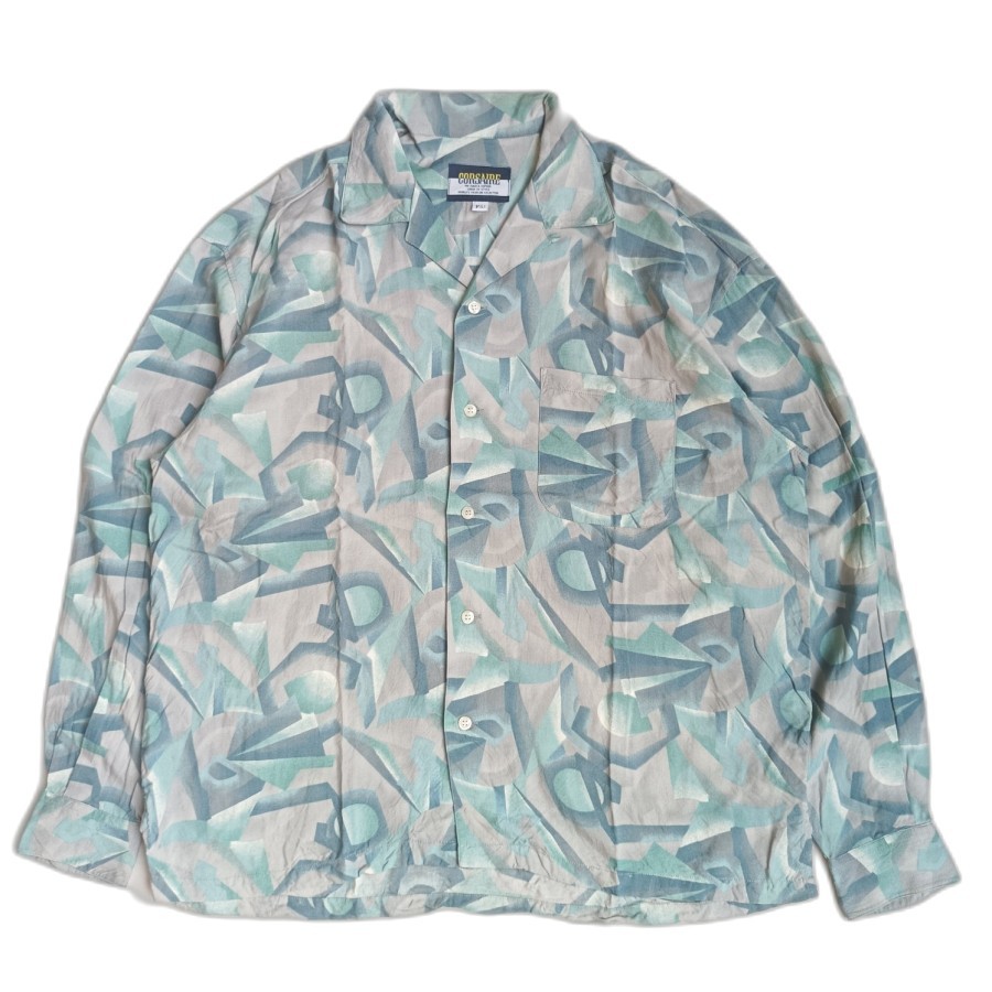 kemeja vintage corsaire fullprint open collar rayon shirt casual