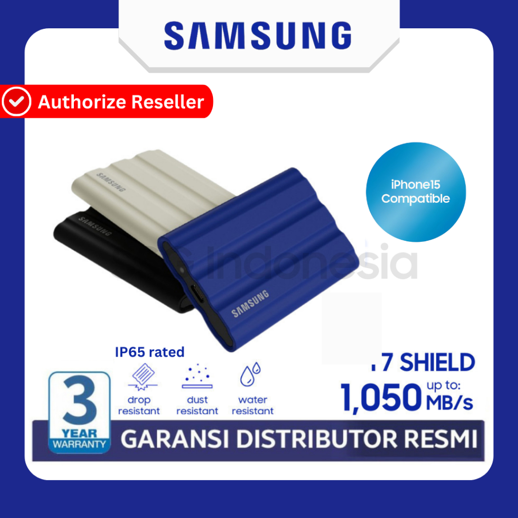 Samsung SSD T7 / T7 SHIELD Portable SSD 1TB / 2TB / 4TB SSD External SSD Eksternal SSD Samsung WD SS