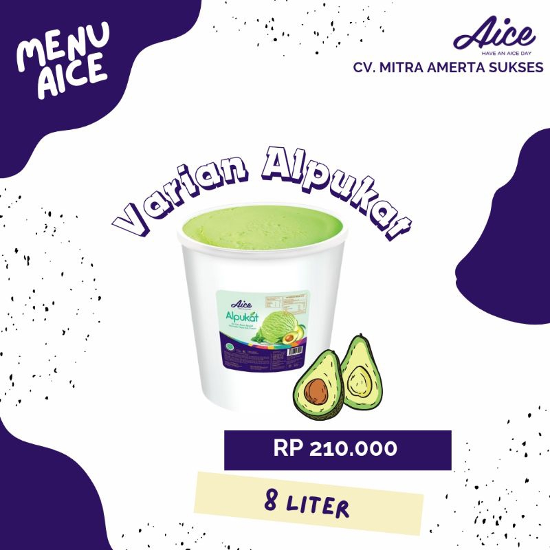 

ICE CREAM AICE ALPUKAT 8 LITER