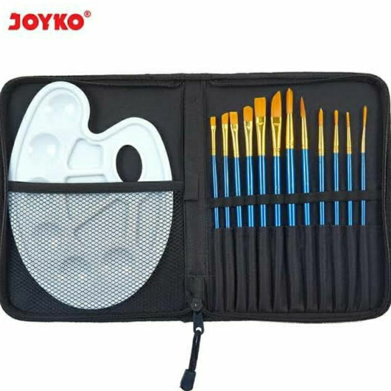 

KODE T68H 1SET KUAS LUKIS PALET CAT AIR ART PAINT BRUSH JOYKO BRS7
