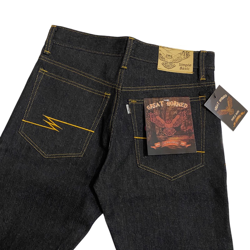 Celana Jeans Denim Selvedge Accent Slim Straight