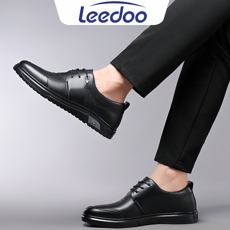 PRODUK VIRAL Leedoo Sepatu Pria Casual Sepatu Formal Sepatu Pantofel Cowok Sepatu Kulit Kerja
