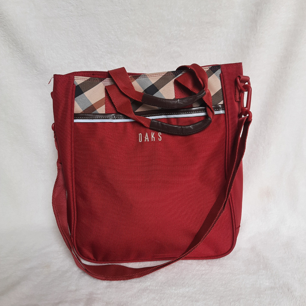 [PRELOVED] Tas Slempang tangan sling hand bag Tote Original DAKS Kondisi Bagus warna Merah