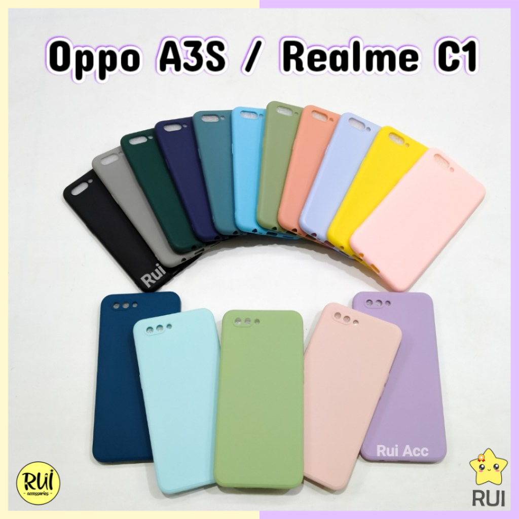 Silikon Candy Oppo A3s / A5 / C1 Softcase Protect Camera Warna Warni Lentur Macaroon Pastel Hijau Me