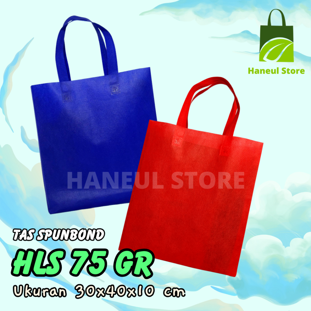 

TAS SPUNBOND HANDLE LIPAT SAMPING (HLS) 30X40X10 CM 75GR POLOS UNTUK TAS SOUVENIR, SYUKURAN, MENGENANG, PROMOSI, BANSOS,DLL