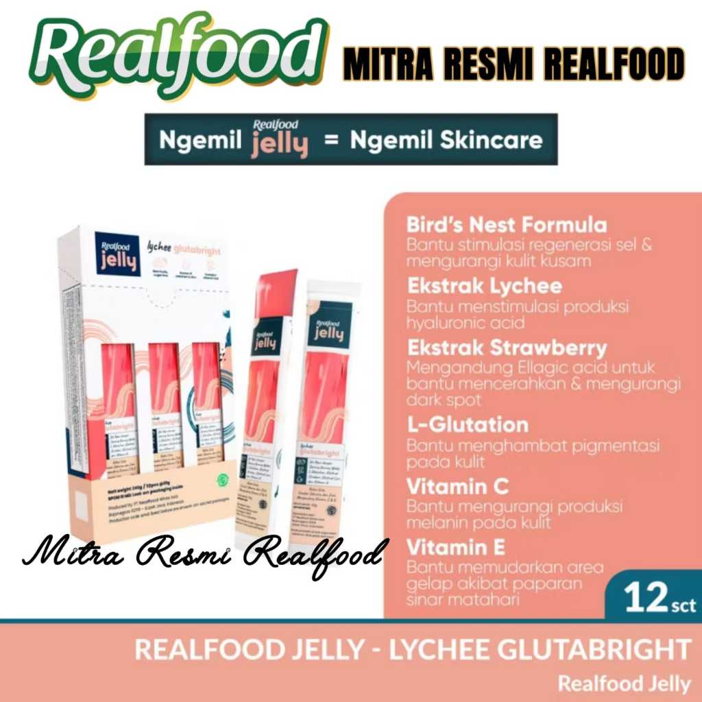 

Realfood Jelly Lychee 12 Sct ( Jelly Kandungan Buah & Sarang Burung Walet ) MRR