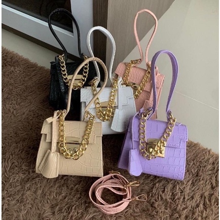 TAS SELEMPANG WANITA SHOULDER BAG MICRO CROCO MINI TAS