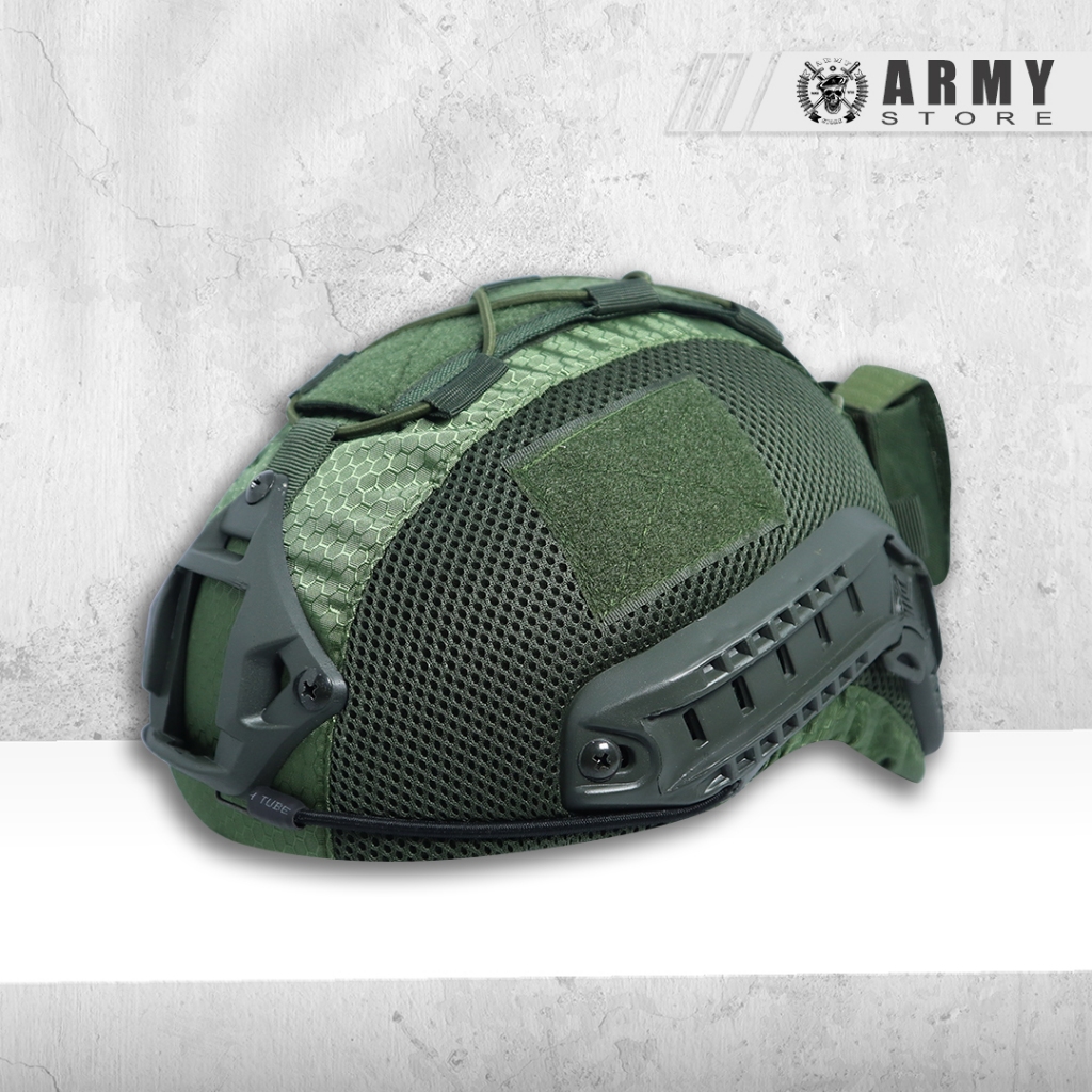 helm tactical mich 2001 hijau full cover
