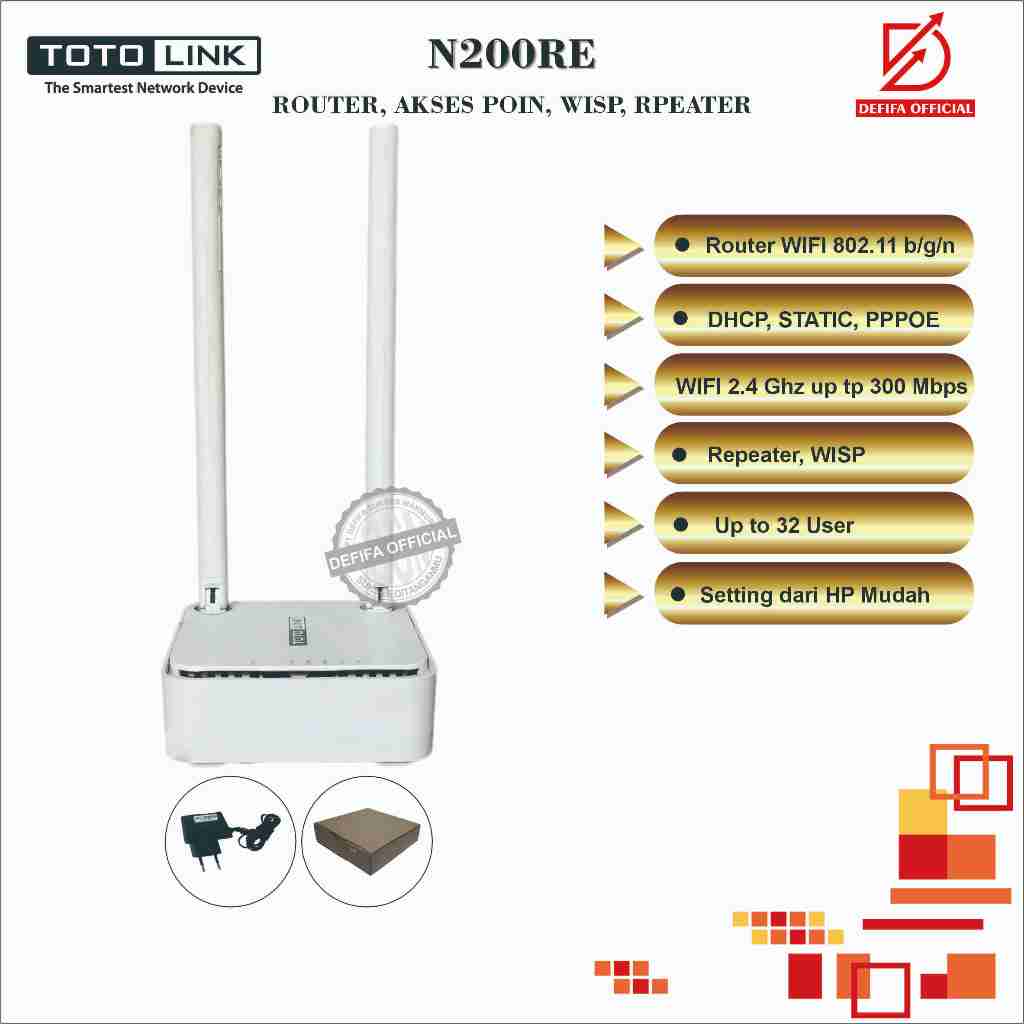Router WIFI Wireless TOTOLINK N200RE Feature WISP Repeater
