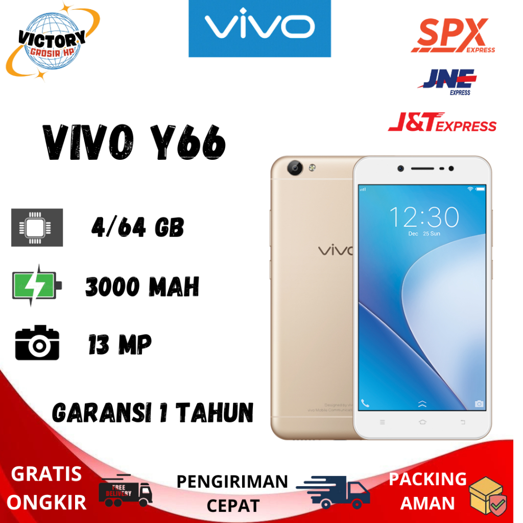 HP VIVO Y66 RAM 4/64GB NEW FULLSET ❤️ BERGARANSI 12 BULAN ❤️