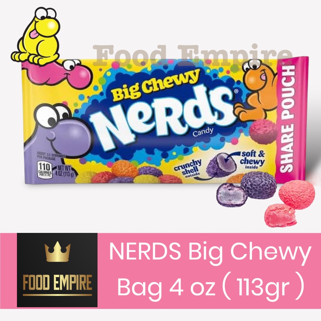 

NERDS BIG Chewy Candy ( Share Pouch ) 113 gr | Crunchy Shell Outside, Soft & Chewy Inside