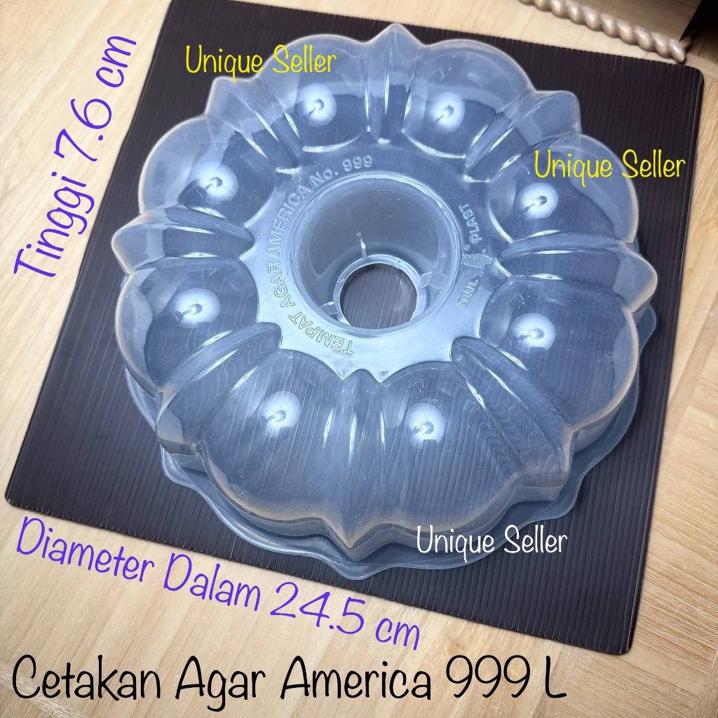 6 pcs Cetakan Agar Jelly Puding Amerika Jumbo 26 cm OWL PLAST / Cetakan Loyang Agar Ager Agar2 Pudin
