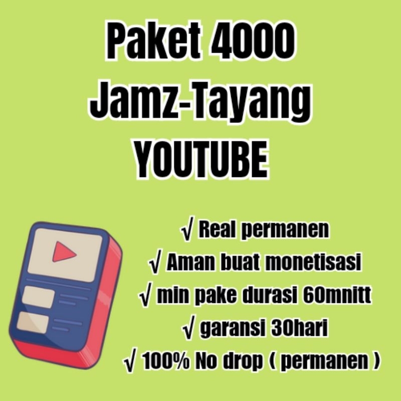 Paket Viewers 4000 Youtube Views Monetisasi