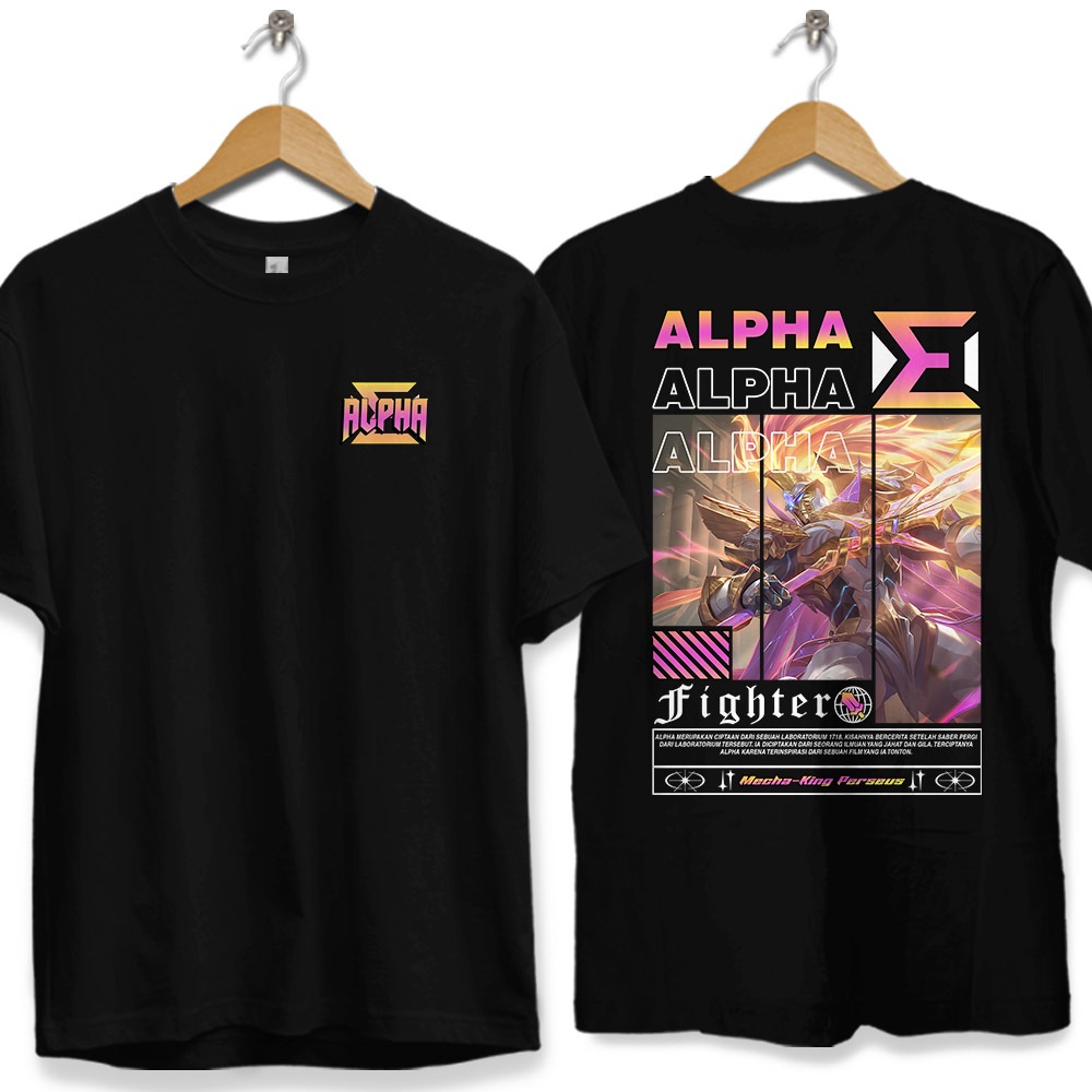 KAOS MOBILE LEGENDS ALPHA SKIN COLLECTOR KAOS DEWASA BAJU STREETWEAR UNISEX COMBED 30S
