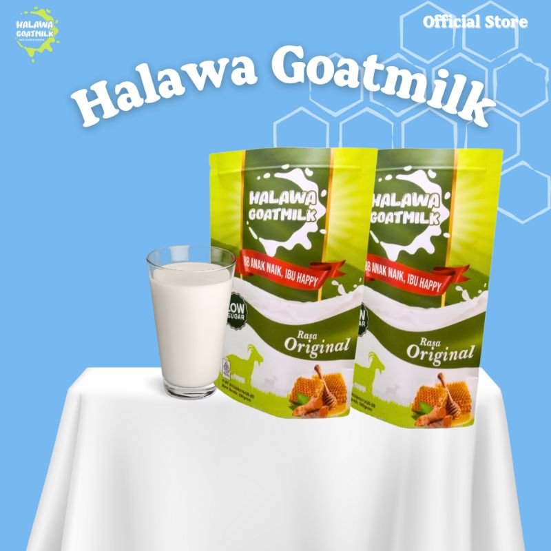 

Halawa Goatmilk Paket 2 Box Susu Kambing Anak Bubuk Untuk Pertumbuhan Berat Badan dan Tinggi Badan Anak