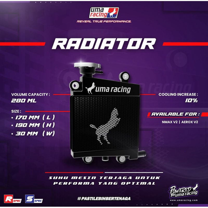 Radiator Uma RACING Aerox new Aerox old Nmax new Nmax old Nmax turbo Mx king Radiator Almu Radiator 