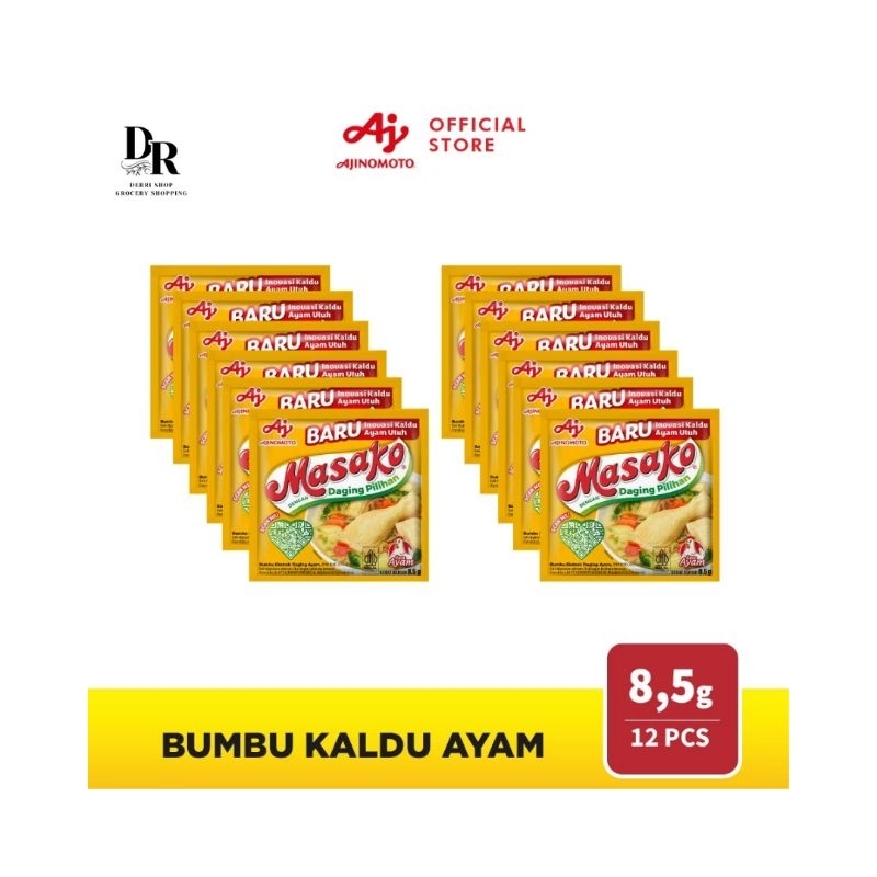 

Masako Bumbu Kaldu Penyedap Rasa Ayam 12 sachet