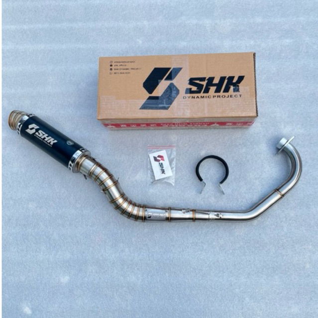 Knalpot Original SHK DYNAMIC model malaysia style untuk motor MX 135, MX king 150 type RL