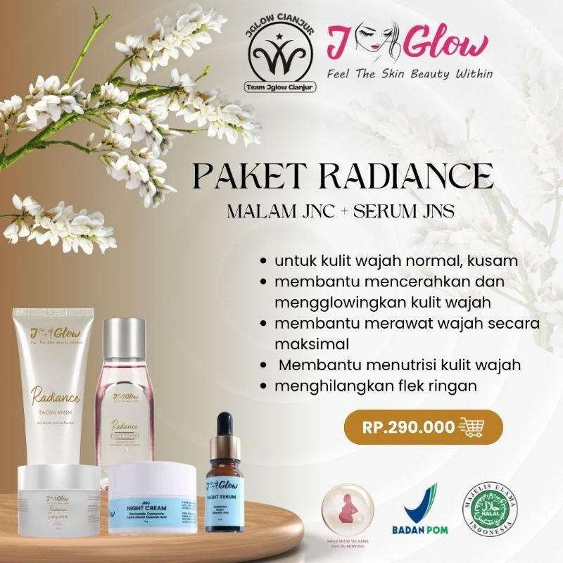 JGlow paket Radiance ( malam jnc + serum jns)