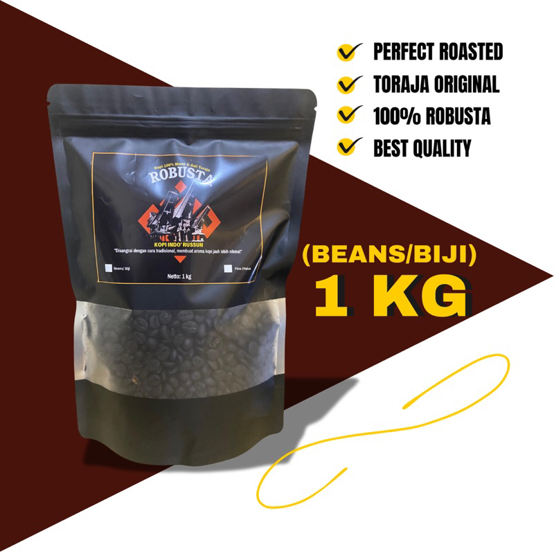 

KOPI TORAJA ORIGINAL BEANS 1 KG 100% Robusta