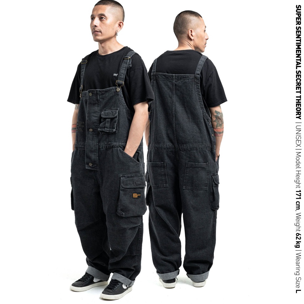 KODE C19A SSST Experienced Denim 2 Overall Washed Hitam