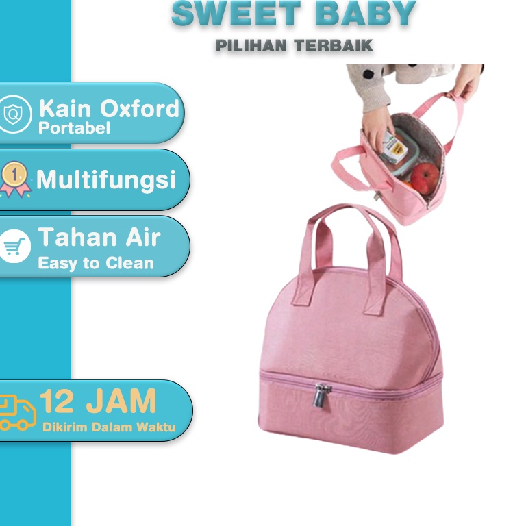 Borong Diskon SweetBaby Tas Bayi Multifungsi Tahan Air Coolerbag Diaper Bag Cooler Lunch Bag ASI Pen