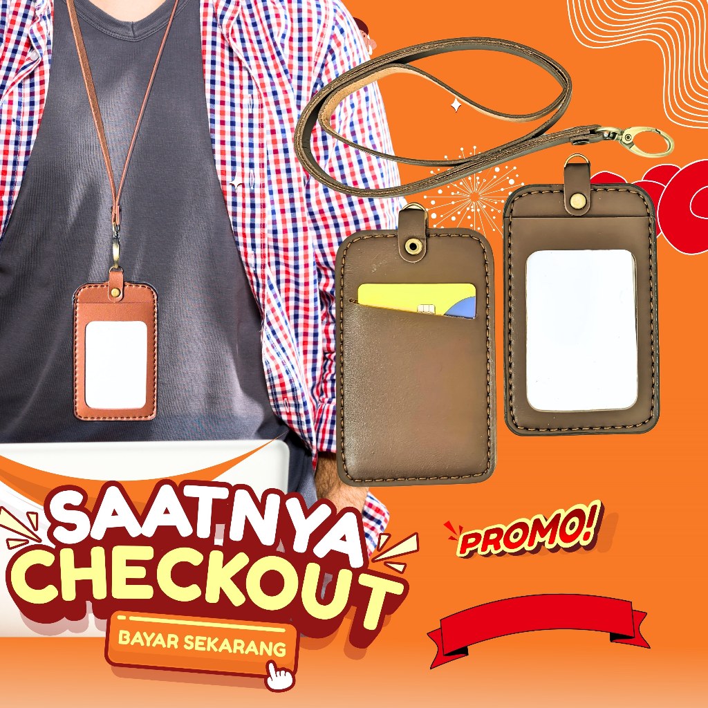 

Gantungan Id Card Kulit Alfino bahan tebal dan kuat buat dipakai kegiatan kantor dan sekolah