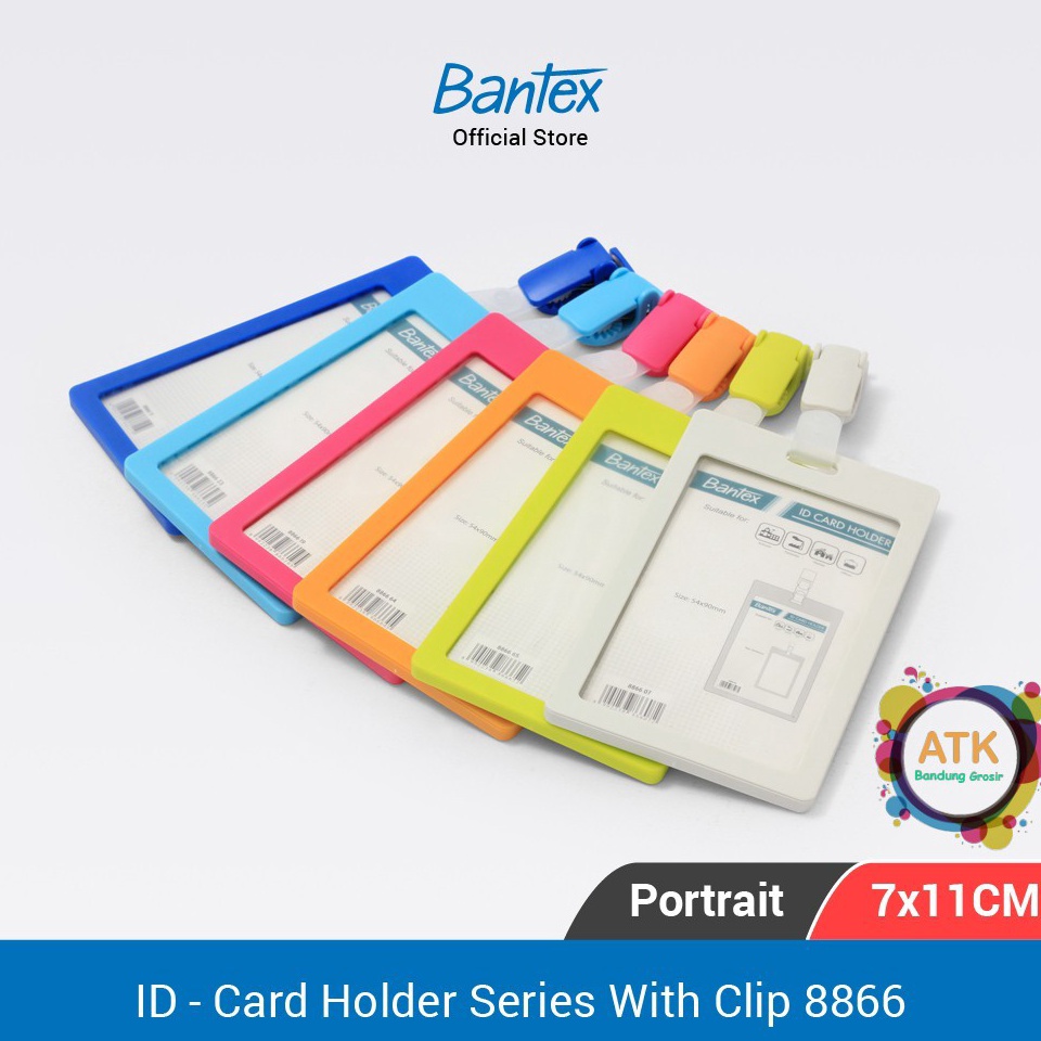 

Update Merakyat CARD HOLDER Name Tag BANTEX 8866 ID 6 VARIASI WARNA Putih Orange Biru