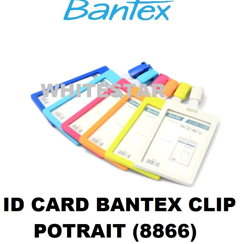 

Lebih Kekinian ID card holder bantex with clip potrait 54 x 9 mm 8866